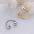 simple European and American titanium steel colorpreserving jewelry geometric shaped opening ringpicture9
