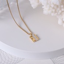 simple shell pendant fashion titanium steel 18k goldplated clavicle necklacepicture6