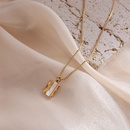 simple shell pendant fashion titanium steel 18k goldplated clavicle necklacepicture7