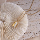 simple shell pendant fashion titanium steel 18k goldplated clavicle necklacepicture8