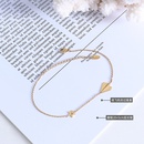 Korean paper airplane fivepointed star star anklet titanium steel 18k gold foot ornamentpicture9
