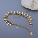 simple chain leaf tassel titanium steel material plated 18k braceletpicture10