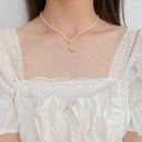 retro baroque freshwater pearl clavicle chain titanium steel crescent necklacepicture8