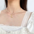 retro baroque freshwater pearl clavicle chain titanium steel crescent necklacepicture11