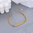 Smile square titanium steel 18K real gold antiallergic braceletpicture9