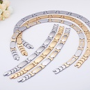 European and American fashion goldplated stainless steel necklace bracelet twopiece setpicture8
