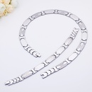 European and American fashion goldplated stainless steel necklace bracelet twopiece setpicture9