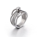 new titanium steel wholesale personality fashion simple fishtail hollow ring wholesalepicture9