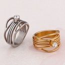 new titanium steel wholesale personality fashion simple fishtail hollow ring wholesalepicture11