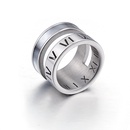 Roman letter trendy personality stainless steel shell ringpicture8