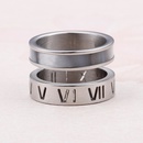 Roman letter trendy personality stainless steel shell ringpicture9