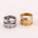 Roman letter trendy personality stainless steel shell ringpicture10