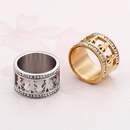 European and American new popular creative hollow titanium steel ring fashion jewelrypicture11