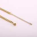 Fashion simple stainless steel Cuban chain anklet 18K gold female foot ornament wholesalepicture18