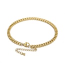 Fashion simple stainless steel Cuban chain anklet 18K gold female foot ornament wholesalepicture15