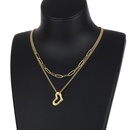 European and American heart multilayer chain necklace retro pendant sweater chainpicture10