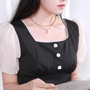 simple fashion multilayered necklace retro style stainless steel sweater chainpicture10