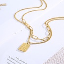 new necklace doublelayer chain 18k stainless steel sweater chain wholesalepicture9