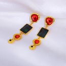 European and American new oil painting enamel ear jewelry retro temperament long earringspicture11