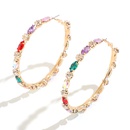 new retro alloy circle South Korea geometric earrings fashion temperament color diamond earringspicture10