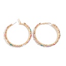 new retro alloy circle South Korea geometric earrings fashion temperament color diamond earringspicture12