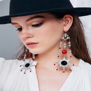 new retro bohemian style fivepointed star long earrings exaggerated inlaid rice bead earringspicture9