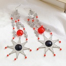 new retro bohemian style fivepointed star long earrings exaggerated inlaid rice bead earringspicture12