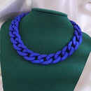 new necklace exaggerated European and American style Cuban chain colorful acrylic necklacepicture10