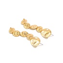 European and American new retro exaggerated chain earrings irregular lines oval personality earringspicture11