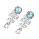 new retro exaggerated blue crystal diamond long earrings fashion design cold style earringspicture10