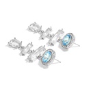 new retro exaggerated blue crystal diamond long earrings fashion design cold style earringspicture12