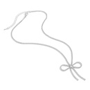 retro fashion bow necklace inlaid rhinestone tassel clavicle chain necklacepicture11