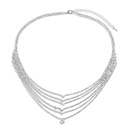 new retro exaggerated necklace clavicle chain multilayer rhinestone necklacepicture9