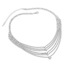 new retro exaggerated necklace clavicle chain multilayer rhinestone necklacepicture10