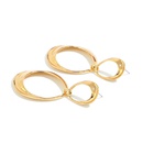 Retro style exaggerated simple geometric oval earrings fashion trendy earringspicture11