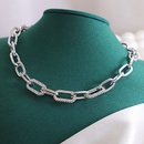 new personality punk fashion rhinestone necklace Cuban chain clavicle chain necklacepicture8