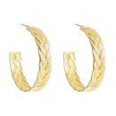 geometric personality Cshaped goldplated earrings personality texture fashion earrings wholesalepicture9