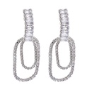 Korean version new temperament geometric fashion double layer diamond earringspicture9