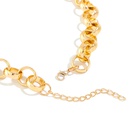 nouveau collier hiphop chane de perles rondes boucles d39oreilles en forme de C personnalit simplepicture11