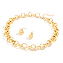 nouveau collier hiphop chane de perles rondes boucles d39oreilles en forme de C personnalit simplepicture12