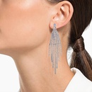 European and American zircon earrings tassel diamond claw chain earrings wholesalepicture8