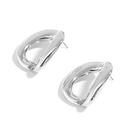 new Korean simple glossy round wild earrings irregular personality hiphop trendy earringspicture10