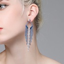 new style European and American fashion color rhinestone tassel earrings long earringspicture7