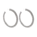 Korean new rhinestone Cshaped simple fashion temperament earrings wild full diamond earringspicture10