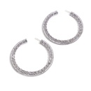 Korean new rhinestone Cshaped simple fashion temperament earrings wild full diamond earringspicture11