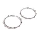 Korean version new simple circle metal rhinestone earrings trendy niche earrings wholesalepicture9