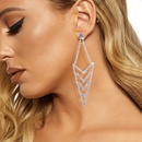South Korean earrings diamond Vshaped tassel earrings geometric rhinestone earrings wholesalepicture8