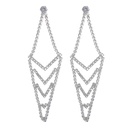 South Korean earrings diamond Vshaped tassel earrings geometric rhinestone earrings wholesalepicture9