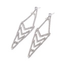 South Korean earrings diamond Vshaped tassel earrings geometric rhinestone earrings wholesalepicture10