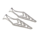 South Korean earrings diamond Vshaped tassel earrings geometric rhinestone earrings wholesalepicture11